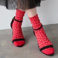 thumbnail image 4 of Gaoso 3 Pairs Women's Heart Socks Cute Embroidered Aesthetic Patterned Novelty Ankle Socks (Red/Brown/Blue), 4 of 7