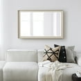 thumbnail image 6 of Kate and Laurel Kobert Transitional Rectangle Wall Mirror, 24 x 36, Tan, Framed Rectangular Statement Vanity Mirror with Fine Linen Texture and Beveled Edge, 6 of 7