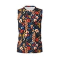thumbnail image 6 of Lsque Orchids Flowers Print Men's Cotton Blend Sleeveless Muscle Shirts (S-3XL)- Moisture Wicking, Odor Protection, UPF 30+,XX-Large, 6 of 8