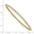 thumbnail image 3 of 925 Sterling Silver Gold-tone 93 Stone CZ Bangle; for Adults and Teens; for Women and Men, 3 of 3