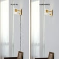 thumbnail image 4 of Hazel LED Integrated Matte Brass Plug-In or Hardwire Wall Sconce with Glass Shade, 91004448, 4 of 9