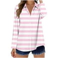 thumbnail image 5 of Karight Striped Button Down Shirts for Women Dress Shirts Long Sleeve Casual Collared Office Work Shirt with Pocket, 5 of 6