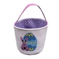 thumbnail image 2 of Harpily Easter Basket Holiday Rabbit Bunny Printed Canvas Gift Carry Candy Bag, 2 of 4