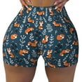 thumbnail image 2 of Honeii cute fall fox Print Women's Workout Shorts, Gym Shorts for Active Wear, Sports Shorts,Women's Running Shorts,Quick Dry Athletic Shorts-Medium, 2 of 8