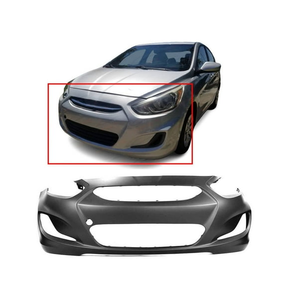 DCP Primed Front Bumper Cover for 2014-2017 Hyundai Accent Sedan Hatchback HY1000201
