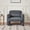 Gray, variant on Youdao Modern Occasional Chair, Small Sherpa Accent Chair, Teddy Fabric Soft Padded Armchair, Upholstered Cozy Arm Chair with Armrest, Comfy Single Sofa for Living Room Bedroom