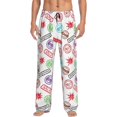 thumbnail image 5 of Mens Pajama Pants Bottoms with Pockets - color Mark Print Comfy Mens Pj Pants, Soft Men Lounge Pants, 5 of 5