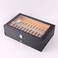thumbnail image 2 of Methold Caja expositora de bolígrafos de , almacenamiento organizado, caja de almacenamiento con ranuras para exhibición de bolígrafos de Carpetas de archivos café, 2 of 6