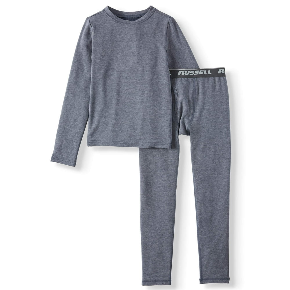 Russell Russell, Boys Thermal Underwear, Midweight Performance Super Soft Baselayer Sizes 4/5