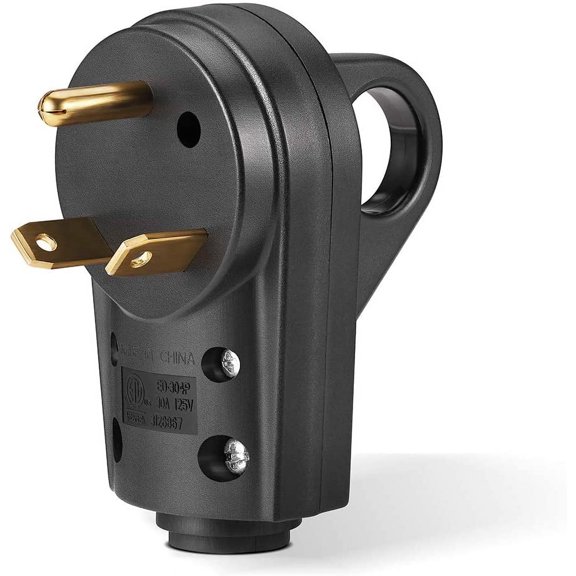 Camper/RV Replacement Plug | Replace a 30-Amp Plug on Extension Cord | Polyvinyl Plastic.