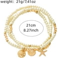 thumbnail image 6 of Waterproof Anklets for Women Summer Beaded Anklet Boho Hawaiian Seashell Foot Jewelry Gold Ankle Bracelets Beach Vacation Beach Accessories, 6 of 15