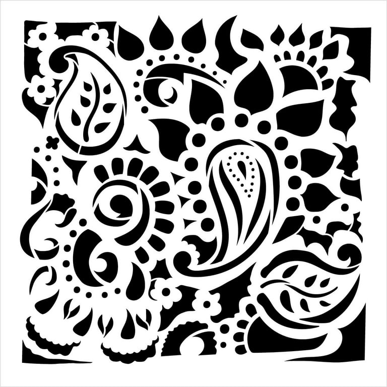 Quilting Stencils Paisley and Stipple Background Stencil Quilt Patterns  Template