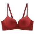 thumbnail image 2 of Blmnix Womens Bras Balconette Push Up Bra No Underwire Minimizer Bras Bras Red Push Up Bras for Women,XL, 2 of 6