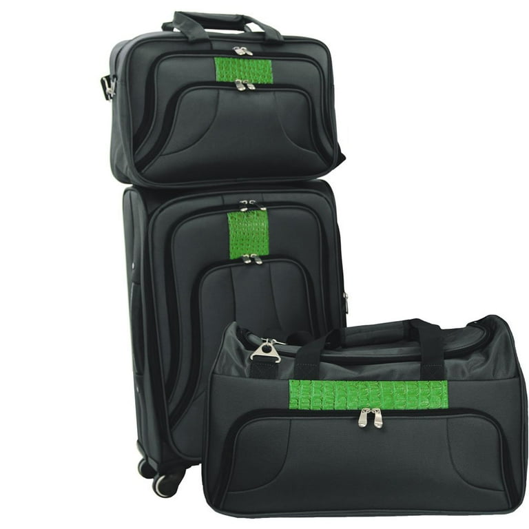 Cambridge Cosmopolitan 3 Piece Luggage Set in Black COSMO3PC 20BLK Walmart