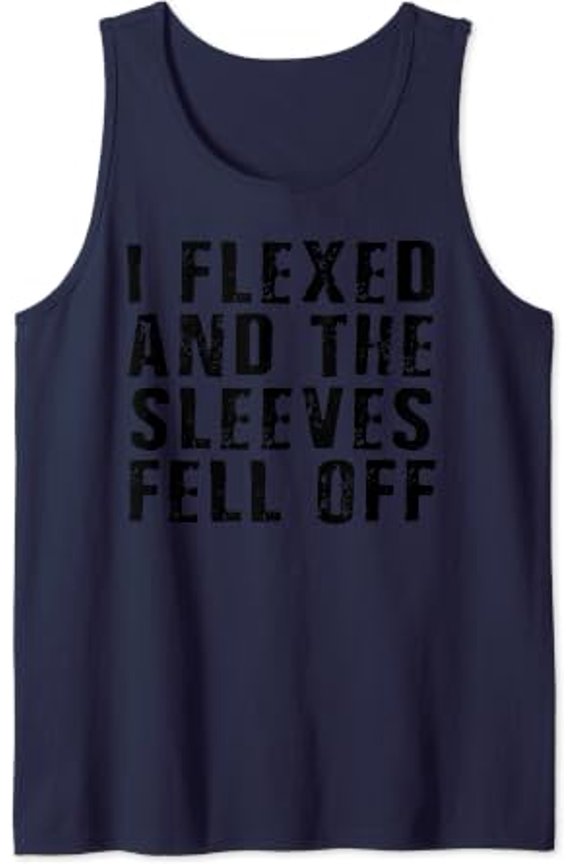Sleeveless Gym Flex Playful Sleeve Tank Top Size S-3XL
