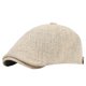 thumbnail image 2 of Sombreros unisex casuales de lino lisos clásicos antiguos que combinan informalmente boinas sombreros de lino para hombres, 2 of 3
