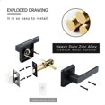 thumbnail image 4 of Linkaa Door Handle With Lock - Matte Black Keyless Entry for Bedroom and Bathroom (1 Pack, Privacy Push Button, Matte Black), 4 of 7
