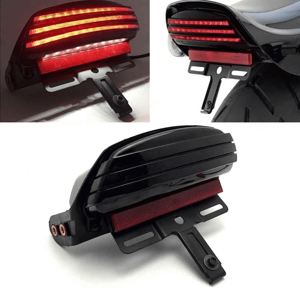 Eagle Lights Smoked Bobtail TriBar LED Tail Light For '06 '16 Harley Davidson Softail FXST