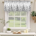 thumbnail image 2 of 2 Pack Valances for Window, Grey Eucalyptus Leaves Short Curtains for Kitchen Bedroom Living Room, Watercolor Spring Summer Botanical Rod Pocket Small Window Treatment Valance Drapes 42 x 18 Inch, 2 of 8
