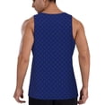 thumbnail image 3 of Fotbe Navy Blue Pattern Men's Quick Dry Workout Tank Top Gym Muscle Tee Fitness Bodybuilding Sleeveless T Shirt Breathable Workout Shirt-, 3 of 9
