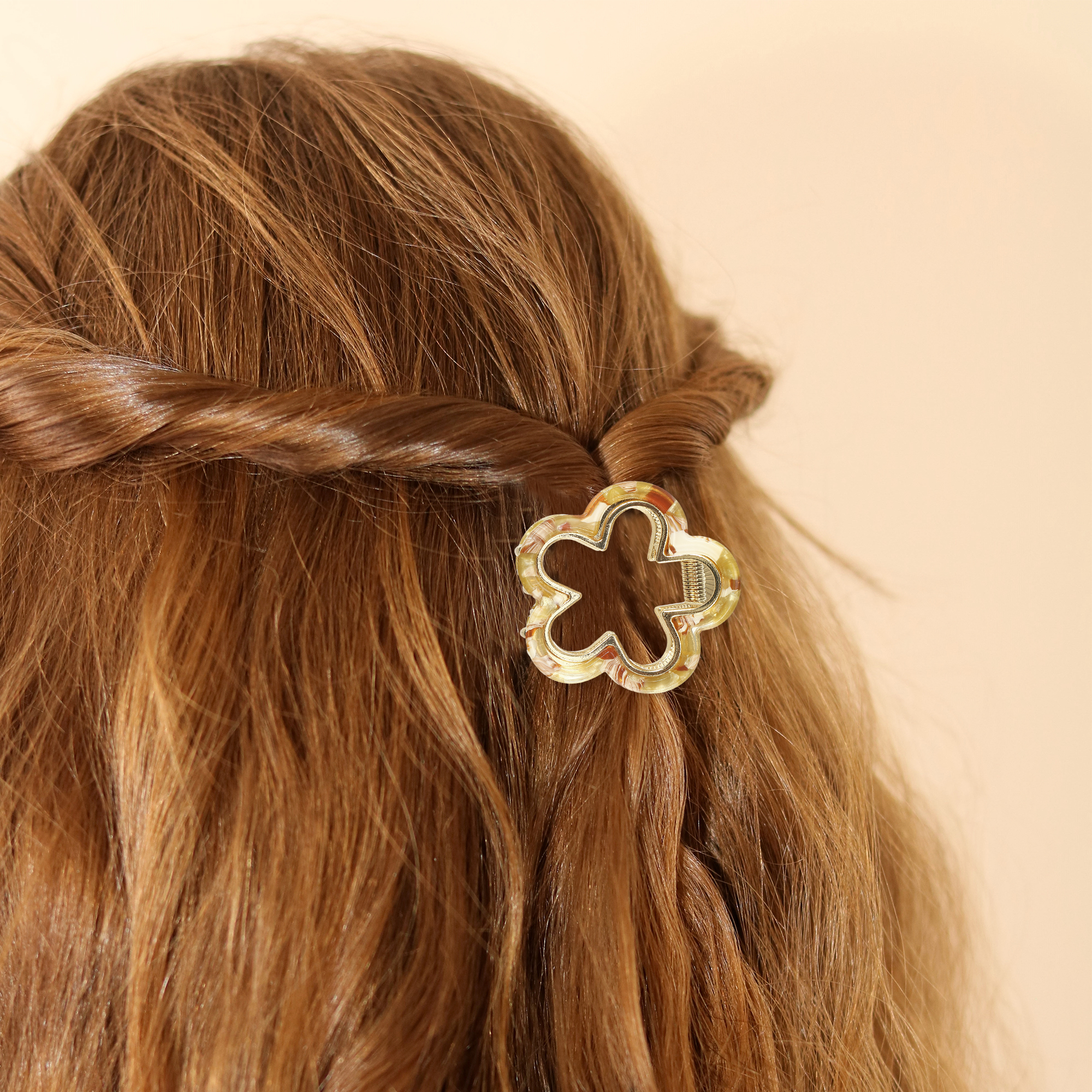 Unique Bargains 2Pcs Flower Hair Claw Clip Non-Slip Cute Acrylic Hair Claw Clip