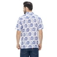 thumbnail image 2 of LA LEELA Men's Hawaiian Shirts Aloha Casual Beach Shirts Short Sleeve Button Down Collared Shirt Men L Tropical Beach, White, 2 of 6