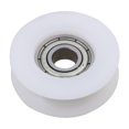thumbnail image 3 of BQLZR 8PCS U Shaped Pulley White Roller Plastic-Coated Guide Pulley Wheel 6x27x9MM, 3 of 5