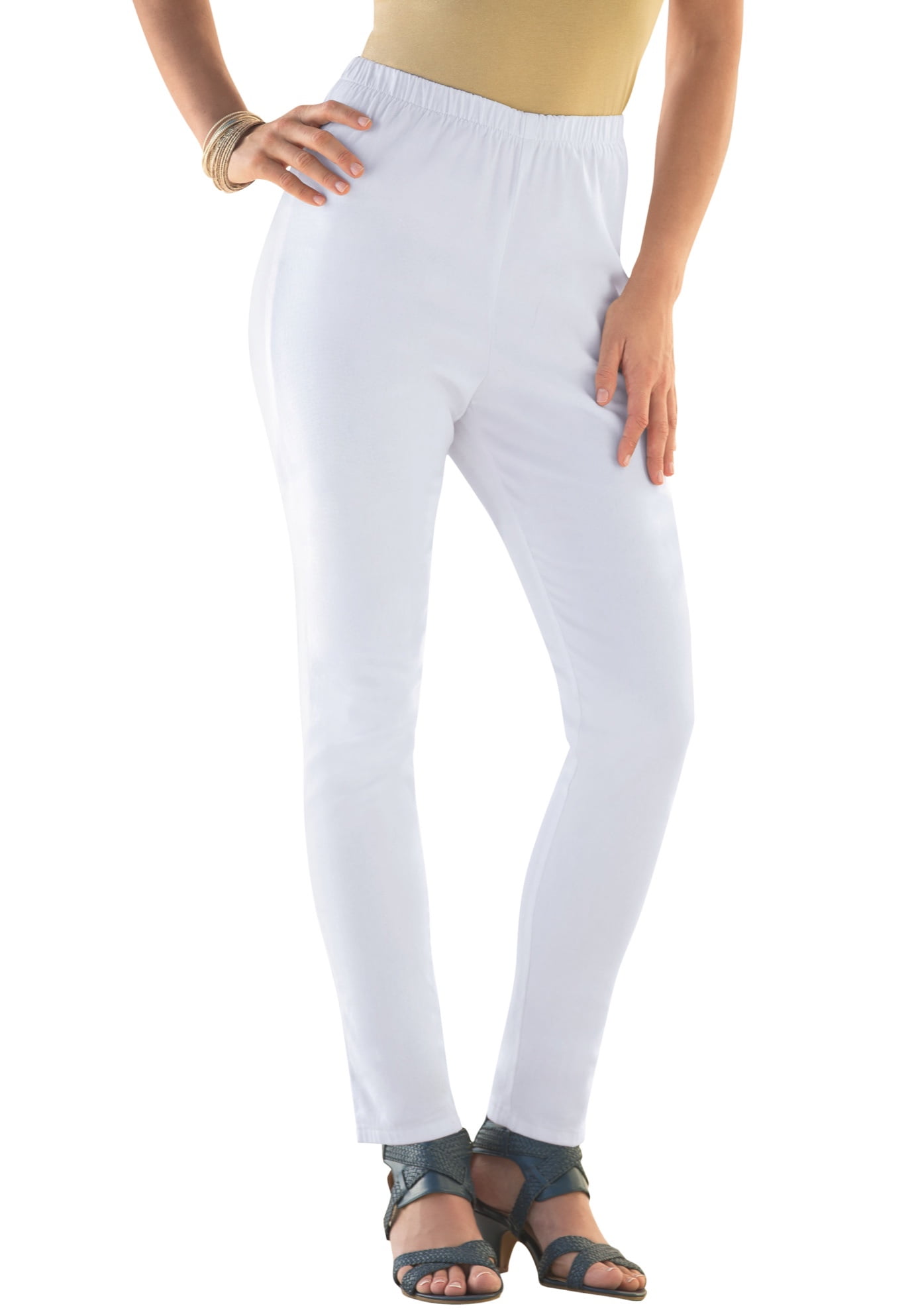 Roamans Women's Plus Size Skinny-Leg Pull-On Stretch Jean Elastic Waist  Jegging - Walmart.com