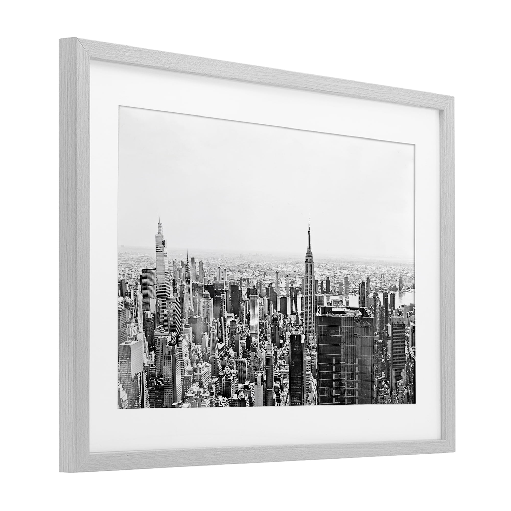 Stupell Industries New York City Scape View Gray Framed Print Under Glass, design by Kali Wilson