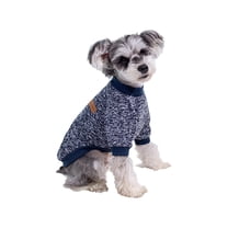 Dog Sweaters for Small Dogs Fall Winter Dog Clothes Female Fleece Puppy Sweaters Warm Thick Outfit Pet Small Sweater for Boy Girl Dogs Teacup Yorkie Chihuahua (Navy)