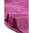 thumbnail image 5 of DARING DIVA Women's Plus Short Sleeve Ruffle Front Tie Short Jumpsuits 3X Hot Pink, 5 of 6
