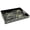 Black Peony, variant on Serving Tray with Handles, 15.7 * 11.8 inches, Plastic Ottoman Tray with Exquisite Paintings, Trays for Coffee Table