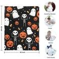 thumbnail image 4 of Halloween Ghosts Pumpkins and Skeletons Blanket,Comfortable Soft Flannel Throw Blanket,All Season,Warm Lightweight Blankets for Sofa Bed Couch Living Room Chair,30"x40", 4 of 4