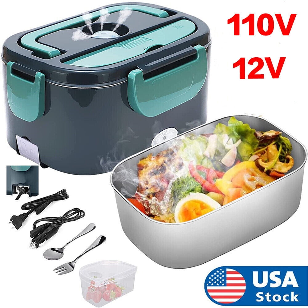 MDHAND 2In1 Electric Lunch Box Food Warmer with Removable Stainless
