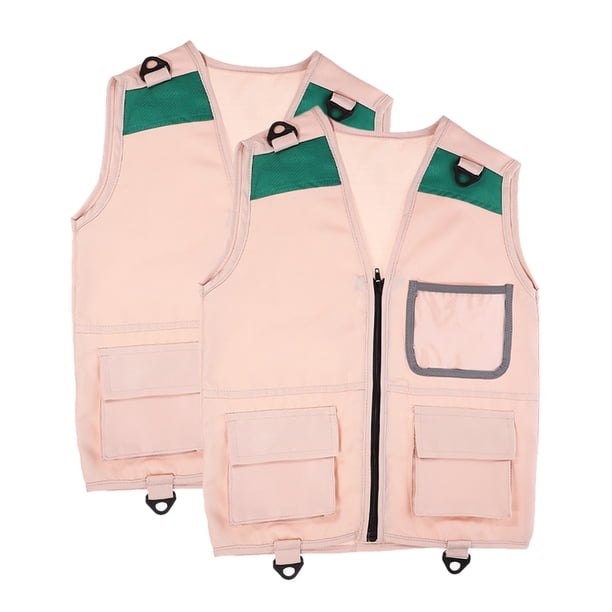 KAKOWELY Chaleco de explorador de 2 piezas, chaleco de disfraz para fiesta infantil, chaleco de cosplay para niños, chaleco de fiesta de explorador para niños, ropa para exteriores