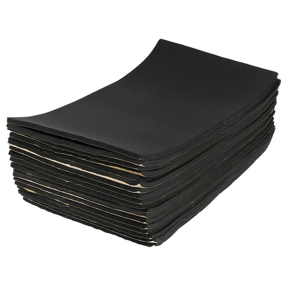 Unique Bargains 18pcs 8mm 315mil Car Sound Deadener Insulation Mat Cotton Blend Hood Cockpit Floor Noise Insulation