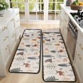 thumbnail image 4 of Kitchen Rugs Sets Of 2,Beige Christmas Forest Animal Pattern Anti Fatigue Kitchen Mat Rugs Non Slip Washable,Decorative Kitchen Floor Mats for Kitchen,Sink,Laundry,17"x47"+17"x47", 4 of 5