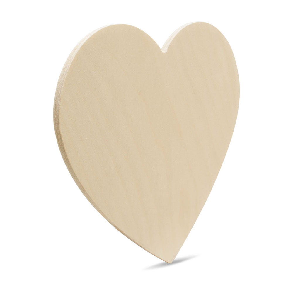 Wood Hearts for Crafts 12 Inch, 4 Pack DIY Blank Wooden Heart Shape  Ornaments for Crafts Unfinished Hearts Wood Cutout for Crafts Valentine's  Hearts