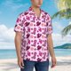 thumbnail image 3 of Fotbe Retro Cowgirl Camisa Hawaiana para Hombre Unisex – Camisa Casual de Verano con Botones de Manga Corta de Algodón y Lino,X-Large, 3 of 7