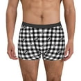 thumbnail image 1 of Fotbe Black Tartan Plaid Calzoncillos Tipo Boxer con Bolsa de Soporte Total para Hombre, X-Temp Fresco, Transpirable y de Secado Rápido-XX-Large, 1 of 5