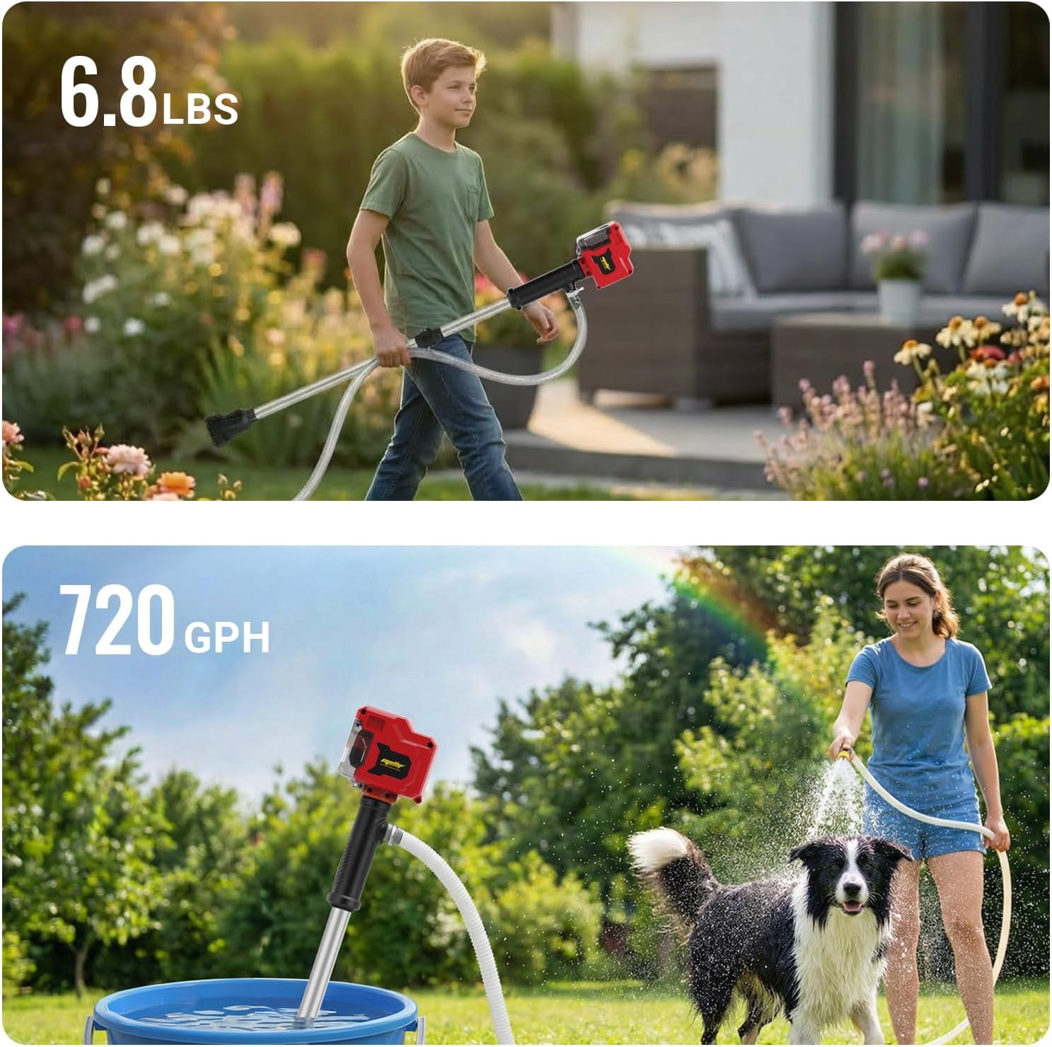 Cordless Stick Water Transfer Pump Compatible with Milwaukee 18V Battery(Tool Only)