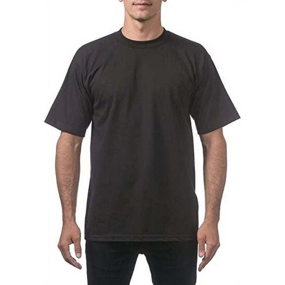 Pro Club Men’s Heavyweight Cotton Short Sleeve Black T-Shirt