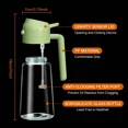 thumbnail image 4 of Botella pulverizadora de vidrio para cocina, dispensador de aceite, tarro pulverizador de aceite para barbacoa, hornear, suministros de cocina, 470ML, 4 of 5