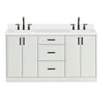 thumbnail image 2 of Ariel Kelly 67 Inch Double Rectangular Sink Bathroom Vanity With Pure White Quartz Countertop 1.5 Inch Edge In White, 2 of 12