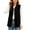 Black, variant on Staron Fall Vest for Women Casual Knit Vest Sleeveless Solid Lightweight Comfy Loose Longline Vest Jacket Black L