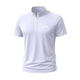 thumbnail image 2 of Blusa y camisa de manga corta con cuello alto para hombre, de verano, de color liso, ajustada, deportiva, con cremallera, de manga corta, con cuello alto., 2 of 5