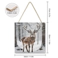 thumbnail image 2 of Winter Decor Deer Wood Hanging Christmas Decorative Sign Hanging Wooden Plaque Decoration Funny Signs Winter Decorative Wall Signs 12x12 inches, 2 of 8