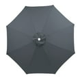 thumbnail image 2 of 10FT Patio Umbrella Replacement Canopy Market Umbrella Top Outdoor Umbrella Canopy with 8 Ribs - Gray, 2 of 11