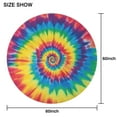 thumbnail image 6 of Colorful Rainbow Tie Dye Spiral Pattern Round Tablecloth 60"x60",Wrinkle Wipeable Table Cloth for Kitchen Dining Room Picnic Patio Party, 6 of 6