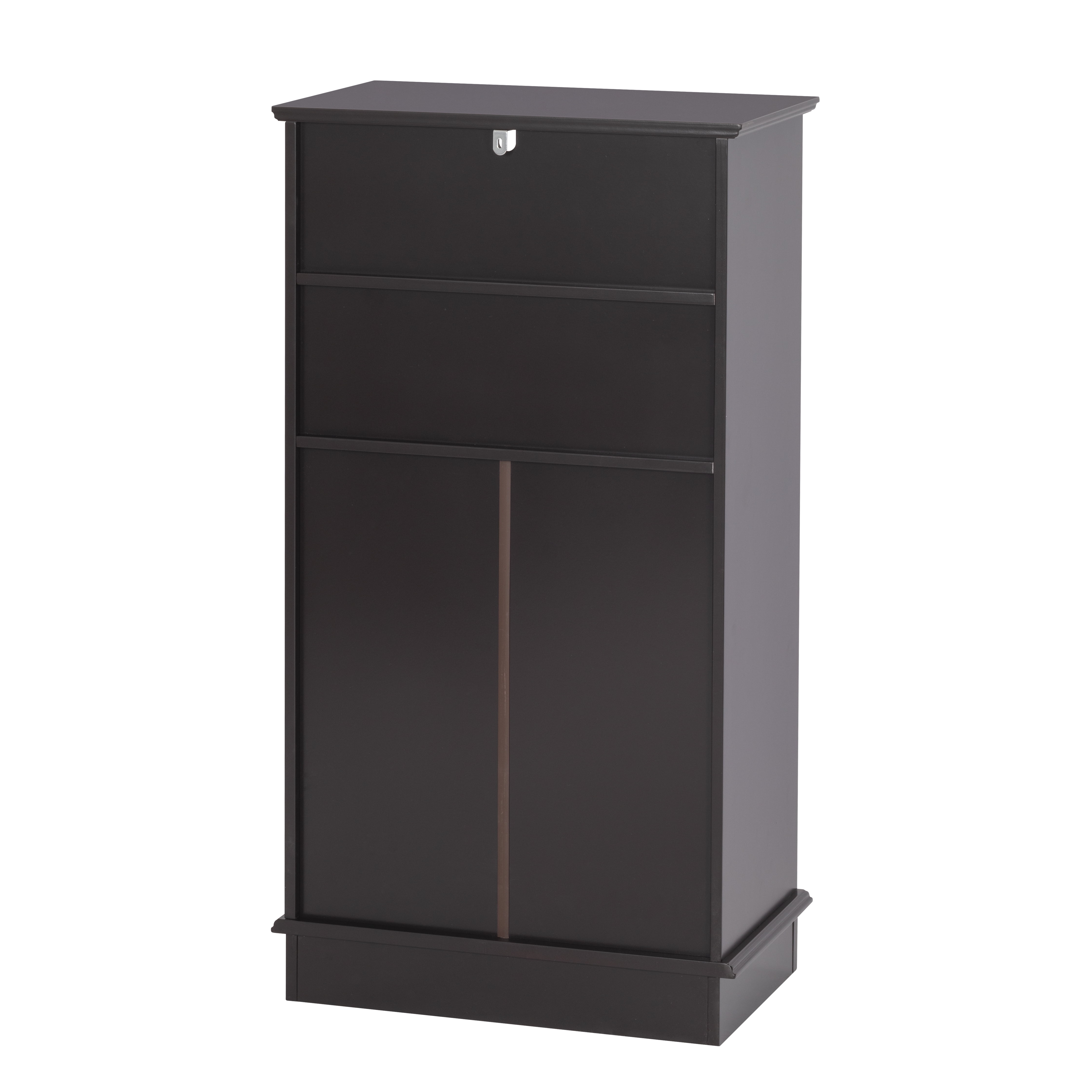 STAROUS  Bathroom Storage Cabinet - Wood Floor Cabinet with Double Doors Adjustable Shelf Free Standing Storage Organizer for Bathroom, Bedroom, Living Room (Espresso)